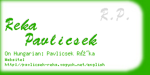 reka pavlicsek business card